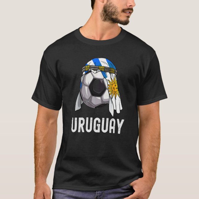 T-shirt Uruguay Soccer Team 2022 Arab Keffiyeh Uruguay Fla (Devant)