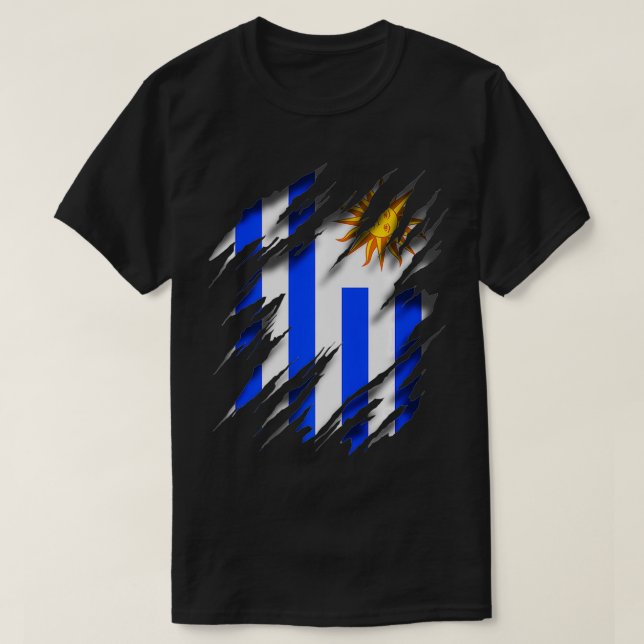 T-shirt URY Uruguay Flag Uruguay anniversaire  (Design devant)