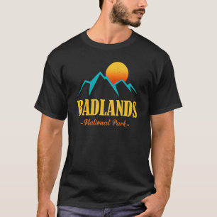 T-shirt US Adventure Vintage Badlands National Park Souven