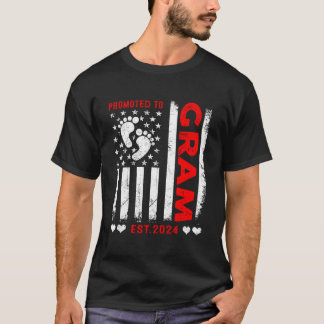 T-shirt Us American Flag Promoted To Gram 2024 Mother'S Da