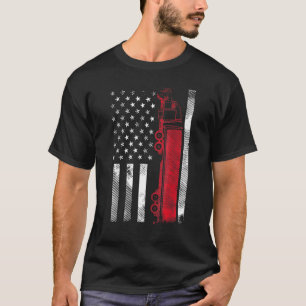 T-shirt Us American Flag Semi-Truck Driver 18 Wheeler