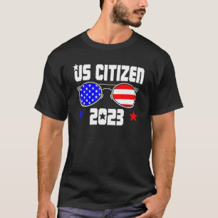 T-shirt US CITIZEN 2023 États-Unis Drapeau Fière Citoyenne
