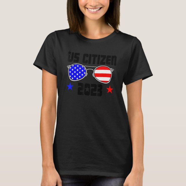 T-shirt US CITIZEN 2023 USA Flag Proud American Citizenshi (Devant)