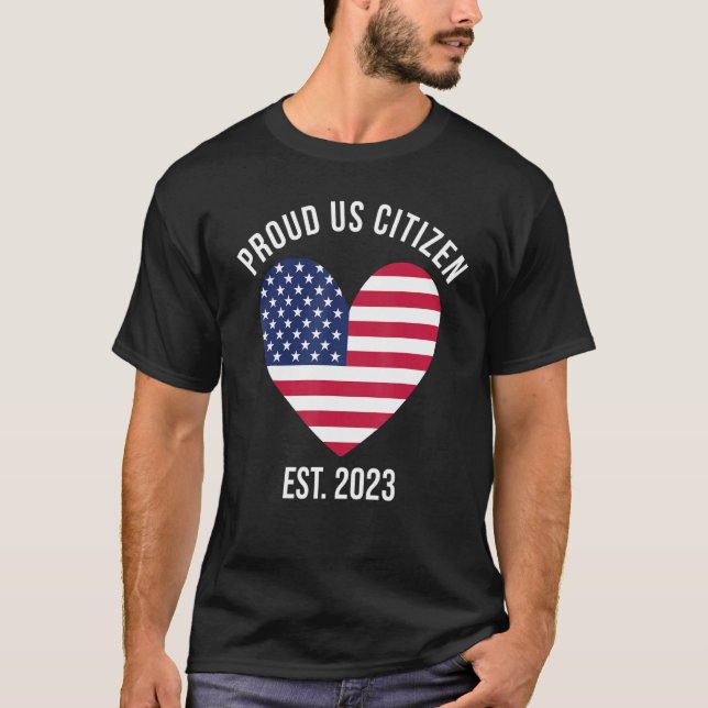 T-shirt US Citizenship Decoration American New USA Citizen (Devant)