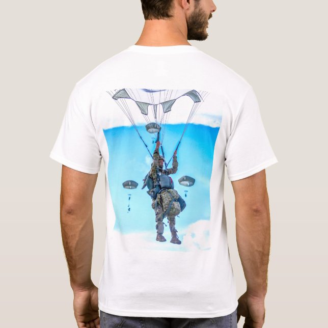 T-shirt US COMBAT SQUAD - US Airborne Parachutiste (Dos)