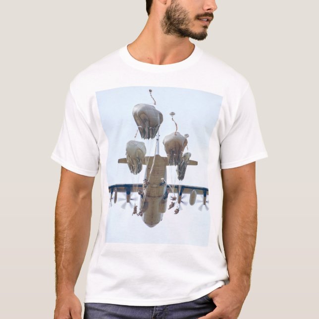 T-shirt US COMBAT SQUAD - US Parachutiste (Devant)