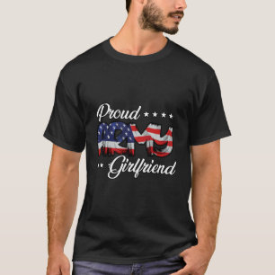 T-shirt Us Drapeau Téméraire Fière Fille Amie De L'Armée