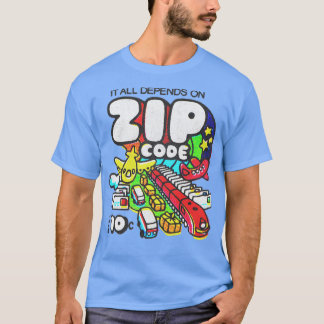 T-shirt US Mail Vintage 70s ZIP Code Design enregistrer l'