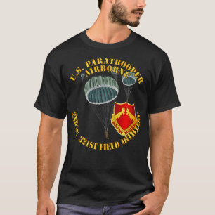 T-shirt US Parachutiste 2e Bn 321e Field Artillery DUI