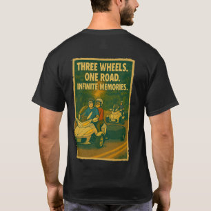T-shirt US Spyder Ryders - Carte postale Roues Roues souve