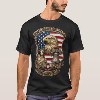 T-shirt USA 250e anniversaire Aigle Patriotique 1776-2026