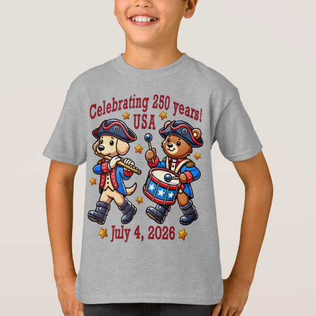 T-shirt USA 250th Anniversary Souvenir - Patriotique (Devant)
