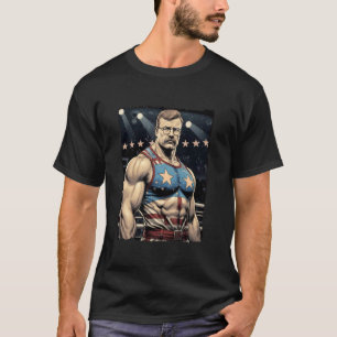T-shirt USA 4 juillet Teddy Roosevelt Muscles Gonflés Drôl