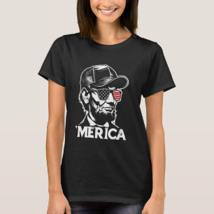 T-shirt USA Abraham Lincoln 'Merica 4 juillet Funny Part