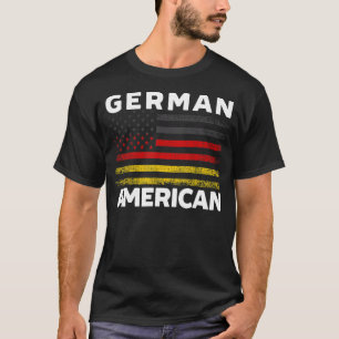 T-shirt USA Allemagne Drapeau Allemand Américain Von Steub