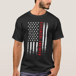 T-shirt USA America Flag Electrical Engineer Electrician 4
