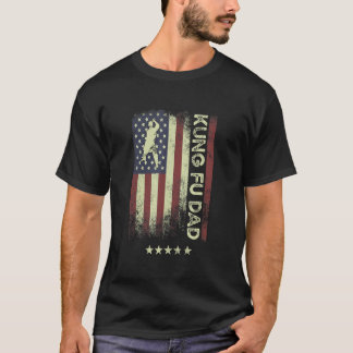 T-shirt USA American Flag  Kung Fu Dad 1