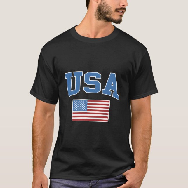 T-shirt Usa American Flag Patriotic (Devant)