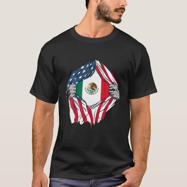 T-shirt USA American Grosse Racines Mexicaines T Chemise