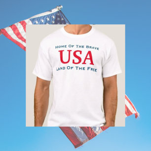 T-shirt USA Brave Et Libre Patriotique