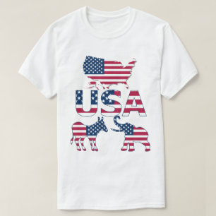 T-shirt USA Carte du drapeau Élections politiques de l'élé