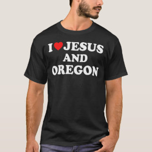 T-shirt Usa Carte Fier Christian I Love Jesus And Oregon 1