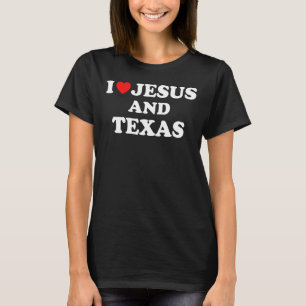 T-shirt Usa Carte Fier Christian I Love Jesus And Texas 1