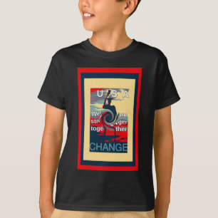 T-shirt USA Change : Un design uni plus fort