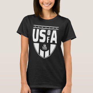 T-shirt USA Cheer Black US of A Fan Tee