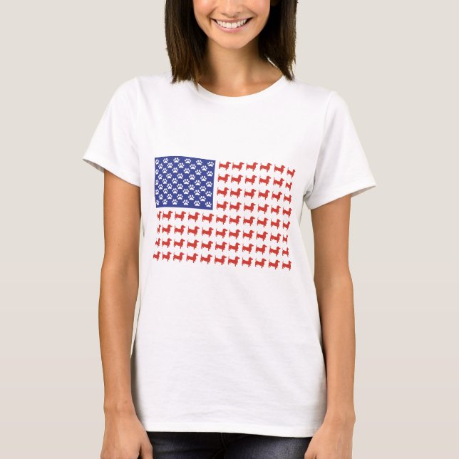 T-shirt USA Dachshund (Devant)