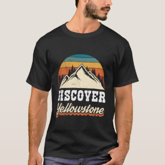 T-shirt USA DISCOVER YELLOWSTONE Wyoming NATIONAL PARK Yel