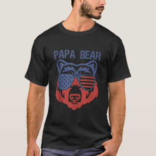 T-shirt USA Drapeau américain Papa Bear Tank Cadeau Patrio
