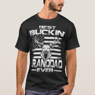 T-shirt USA Drapeau meilleur Buckin' Grand-père jamais cha