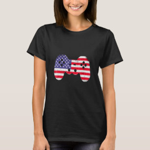 T-shirt Usa Drapeau Vidéo Jeu Garçons Enfants Hommes 4 jui