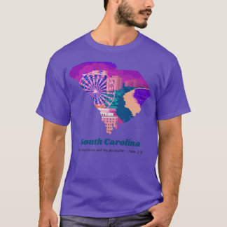 T-shirt USA Etat de la Caroline du Sud Psaume 28 Mon hérit