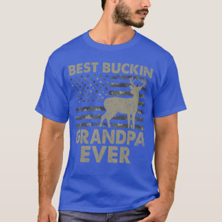 T-shirt USA Flag Best Bucking Grandpa Ever Hunting Grandpa