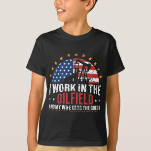 T-shirt USA Flag Oil Well Oilfield Oilfield Oilfield Trash