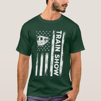 T-shirt USA Flagrain Show America Modelrains friend