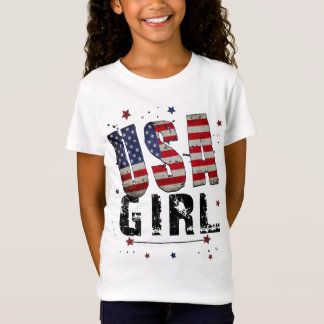 T-Shirt USA Girl
