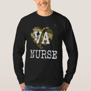 T-shirt Usa Heart American Flag Va Nurse