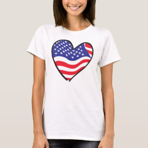 T-shirt USA Heart Stars and Stripes
