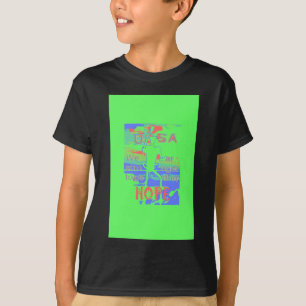 T-shirt USA Hope : Neon Lemon & Orange Art