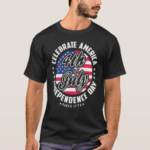 T-shirt Usa Independence Day 4 juillet Fêter l'Amérique 4è