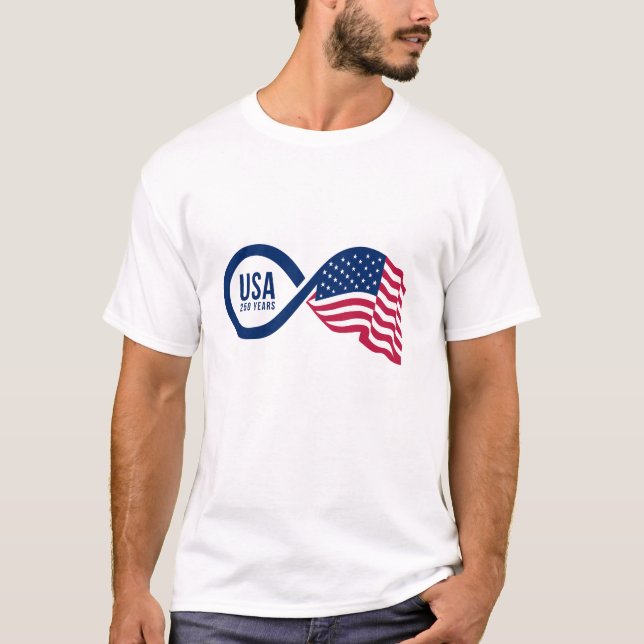 T-shirt USA Infinity Flag (Devant)