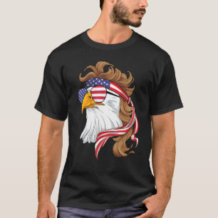 T-shirt Usa Mullet Aigle De Liberté 4 juillet Patriotique 