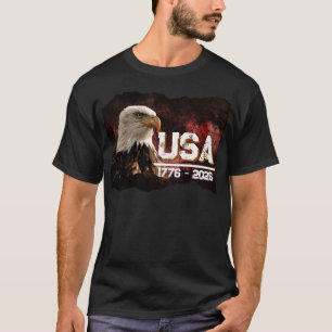 T-Shirt USA Patriotique 1776 - 2026 Aigle chauve