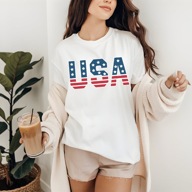 T-shirt USA Shirt for Her & Him, 4 juillet Patriotique (usa shirt, 4th of july shirt, patriotic shirt, independence day shirt, custom usa gift, usa flag)