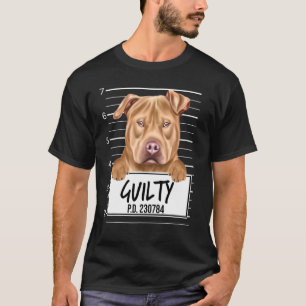 T-shirt Usa Staffordshire Terrier Mugshot Chien coupable