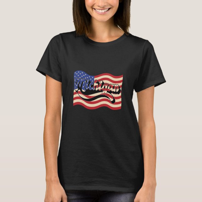 T-shirt USA State America Michigan (Devant)