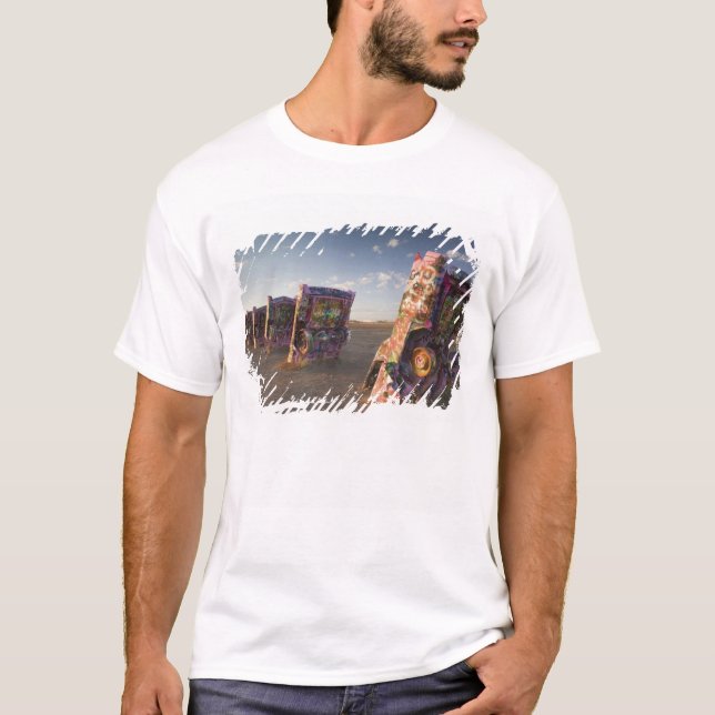 T-shirt USA, TEXAS, Panhandle Area, Amarillo : Cadillac 2 (Devant)